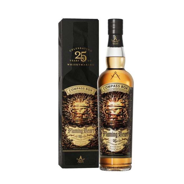 Compass Box Flaming Heart 2025  Limited Edition Blended Malt Scotch Whisky 70 Cl Bottle