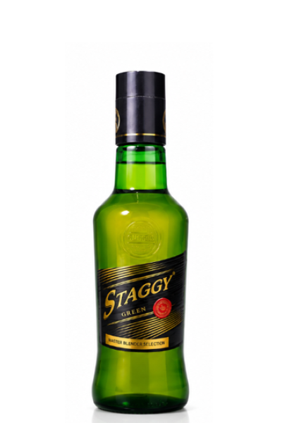 Staggy Green Indian Blended Whisky 18cl Bottle