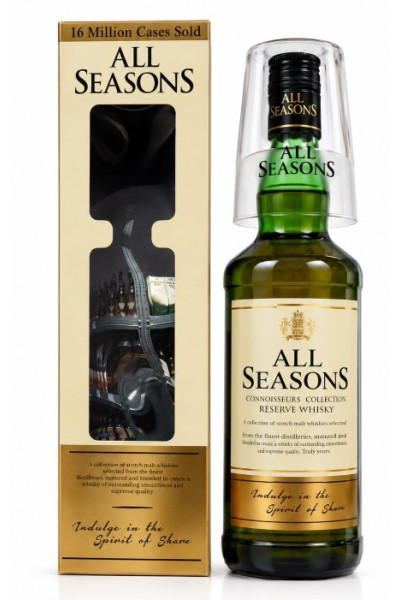 All Seasons Whisky Pack With Glasses  75 Cl Bottle 