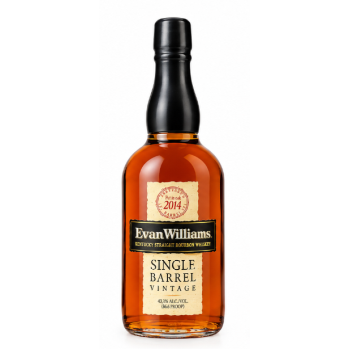 Evan Williams Single Barrel Bourbon 75 Cl Bottle