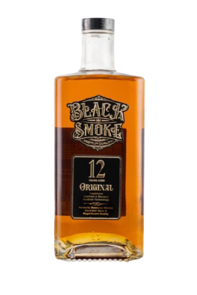 Black Smoke 12 Year Old Blended Whiskey 1L bottle