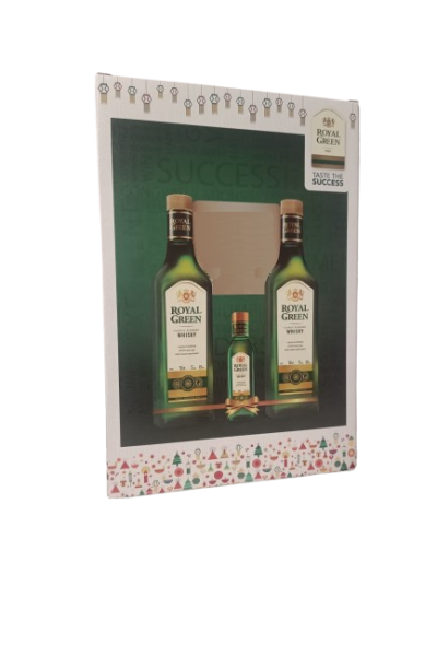 Royal Green Classic Whisky Pack: 2x75cl Bottles & 1x18cl Bottle