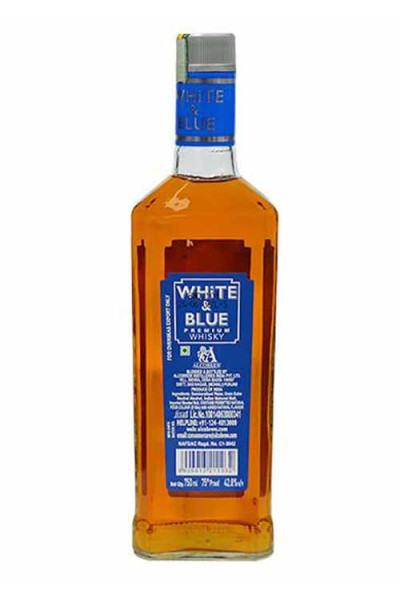 White & Blue Indian Whisky 75cl Bottle