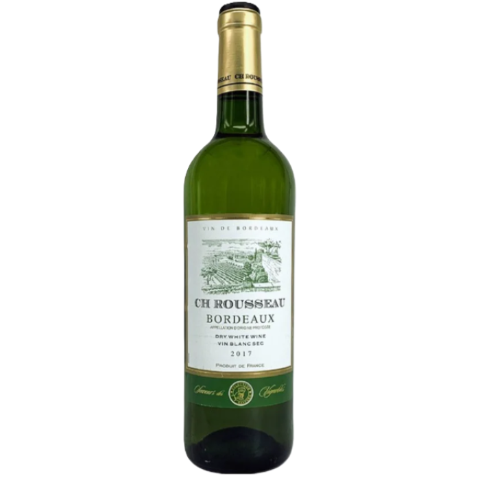 Chateau Rousseau Bordeaux White  75 Cl Bottle