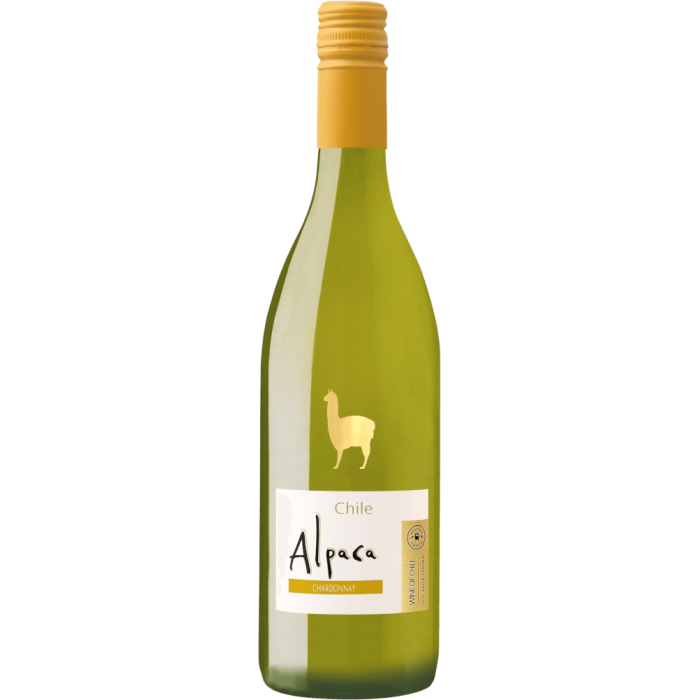 Alpaca Chardonnay, Central Valley, Chile 75cl Bottle